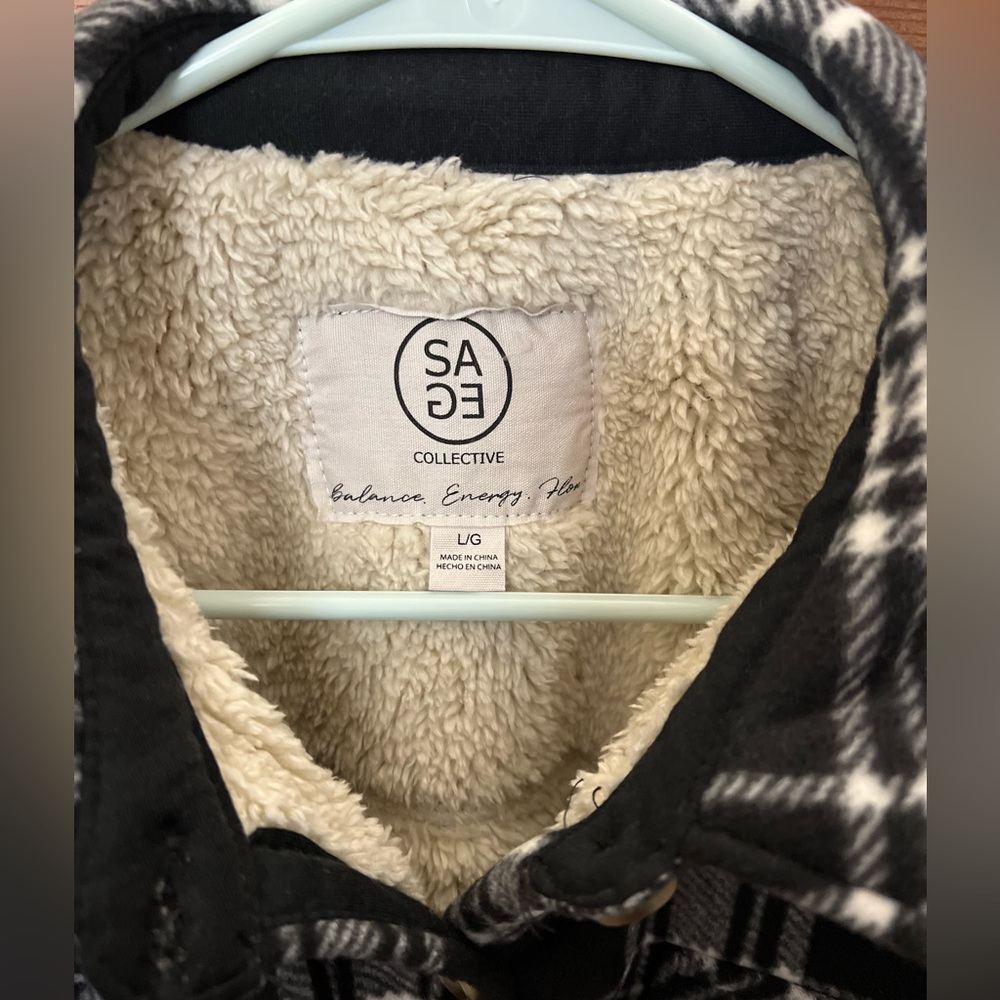 Plaid Button Up Shacket - Picture 2 of 3